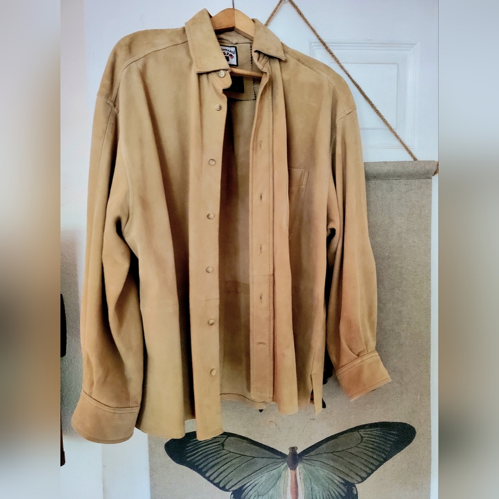 Faconnable suede overshirt men's M
